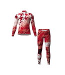 Löffler Funktionsunterwäsche-Set Racesuit WorldCup 25 (Langarmshirt und lange Hose) rot/weiss Herren