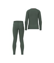 Löffler Funktionsunterwäsche-Set Long Transtex® Warm (Langarmshirt und lange Hose) pine grün Kinder