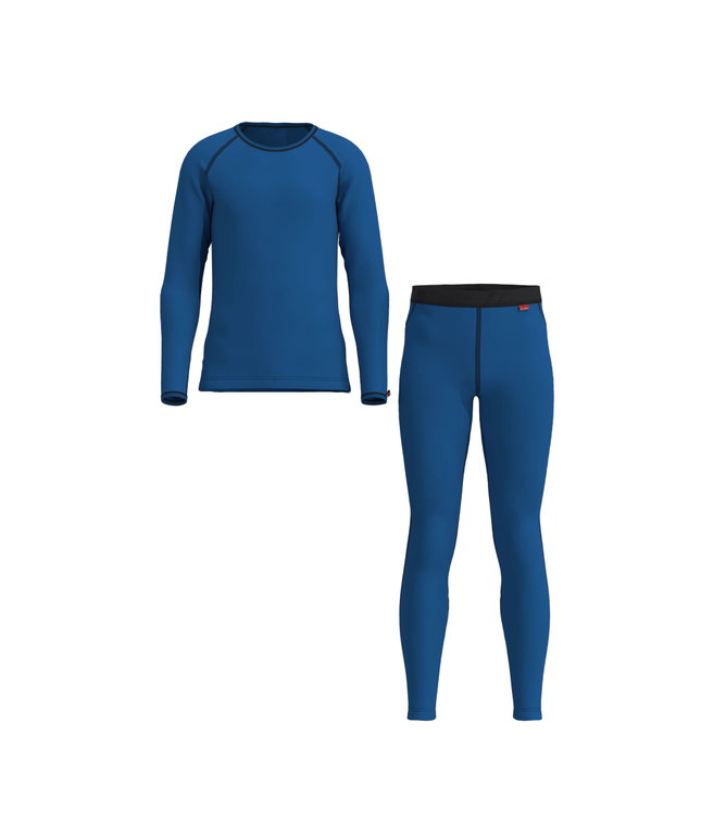 Löffler Funktionsunterwäsche-Set Long Transtex® Warm (Langarmshirt und lange Hose) blau Kinder