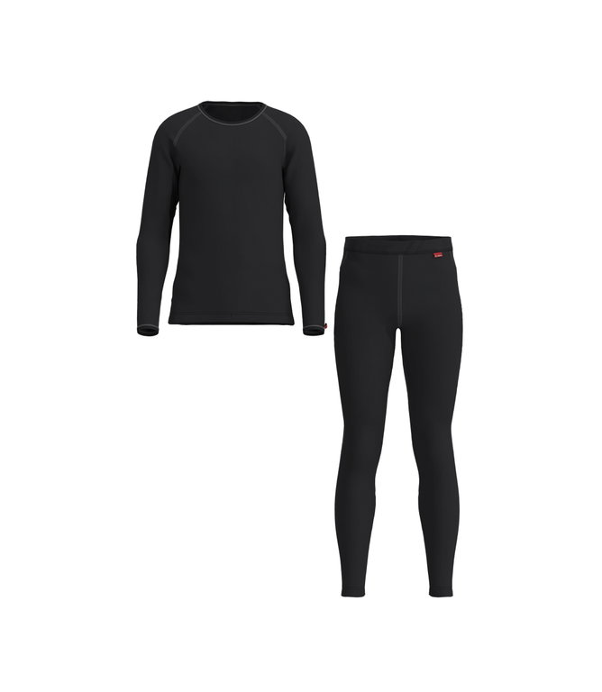 Löffler Funktionsunterwäsche-Set Long Transtex® Warm (Langarmshirt und lange Hose) schwarz Kinder