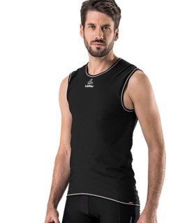 Löffler Funktionsunterwäsche Windproof Singlet Transtex Light ärmellos (leicht, feuchtigkeitstransport) schwarz Herren