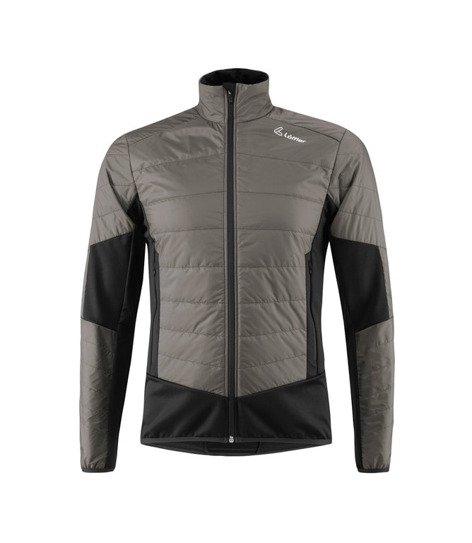 Löffler Hybrid-Laufjacke Athletico PL60 (atmungsaktiv, wärmeisolierend) grau/schwarz Herren