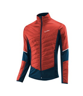 Löffler Hybridjacke PL60 (wärmeisolierung, windabweisend) navyblau/rustyrot Herren