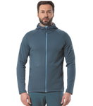 Löffler Hooded Jacket Hoody Transtex Cube (quick-drying, breathable) petrol blue men's