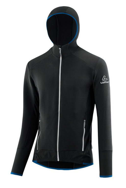 Löffler Kapuzenjacke Transtex Rib Hoody (wärmeisolierung, atmungsaktiv) schwarz/marineblau Herren