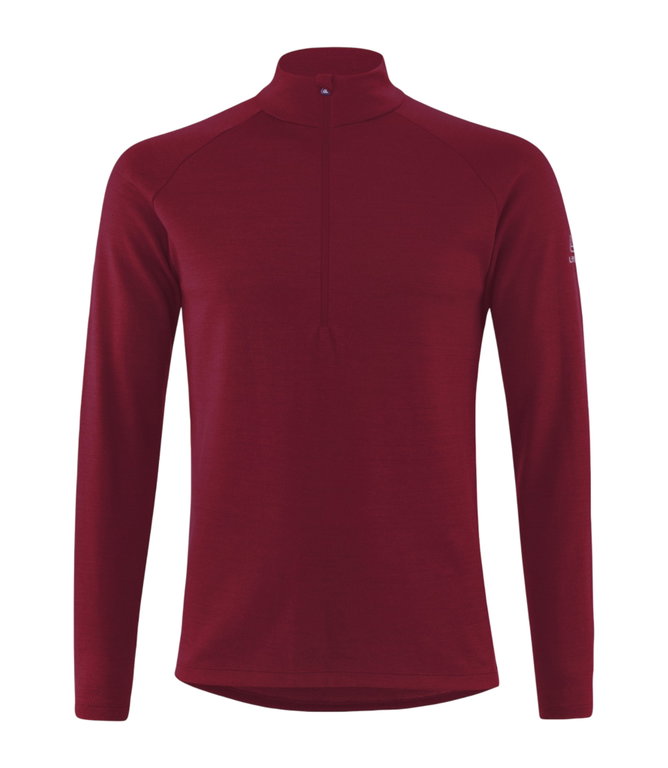 Löffler Langarmshirt Transtex Merino Midlayer (Half-Zip, wärmeisolierung) merlot Herren