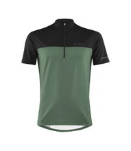 Löffler Fahrrad-Shirt Bike Half-Zip Glow (Zip-Rückentasche, schnelltrocknend) pinegrün/schwarz Herren