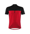 Löffler Fahrrad-Shirt Bike Half-Zip Glow (Zip-Rückentasche, schnelltrocknend) rot/schwarz Herren