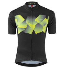 Löffler Fahrrad-Shirt Bike Jersey Leaves Hotbond (Full-Zip, leicht, schnelltrocknend) dunkelgrau/lemon Herren