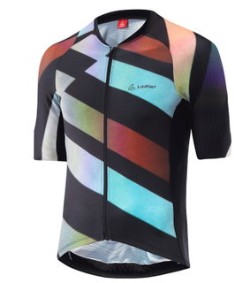 Löffler Fahrrad-Shirt Bike Jersey Statement (Full-Zip, leicht, schnelltrocknend) bunt/schwarz Herren