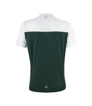 Koszulka rowerowa Löffler Bike Half-Zip Mondo (z kieszenią na zamek z tyłu, szybkoschnąca) leśna zieleń/biała męska
