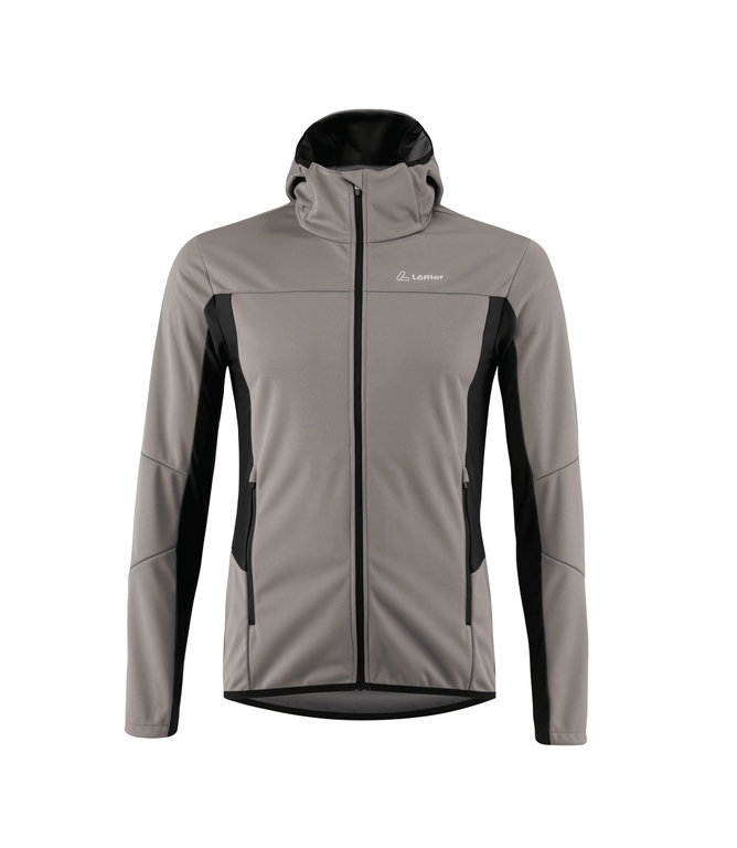 Löffler Softshelljacke Hooded North AB Light (winddicht, wärmeisolierend) grau Herren