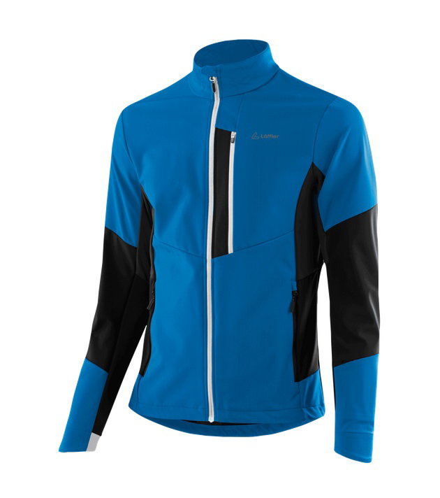 Löffler Softshelljacke XC-Pure TXS (winddicht, atmungsaktiv) blau/schwarz Herren