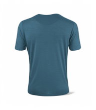 Koszulka turystyczna/rekreacyjna Löffler Merino-Tencel (wełna merino, oddychająca) petrolowa niebieska męska