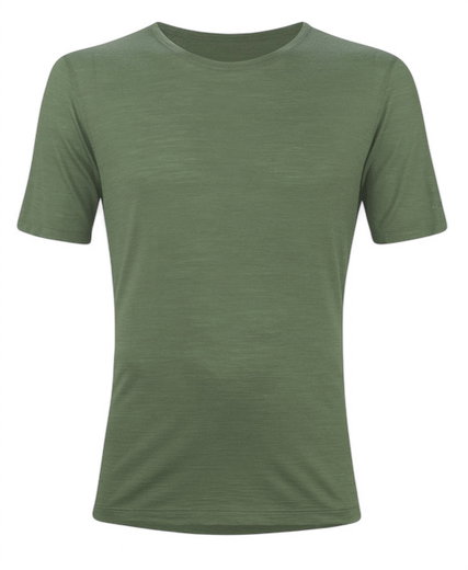 Löffler Wander-/Freizeit Tshirt Merino-Tencel (Merinowolle, atmungsaktiv) pinegrün Herren