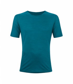 Löffler Wander-/Freizeit Tshirt Merino-Tencel (Merinowolle, atmungsaktiv) coralblau Herren