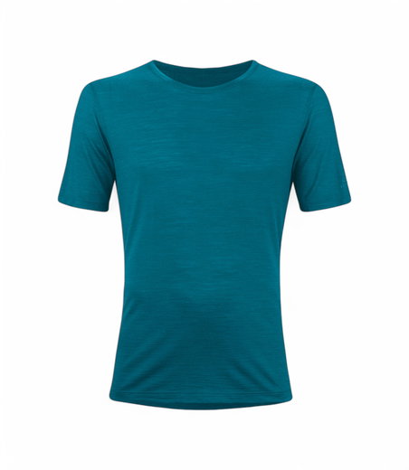 Löffler Wander-/Freizeit Tshirt Merino-Tencel (Merinowolle, atmungsaktiv) coralblau Herren