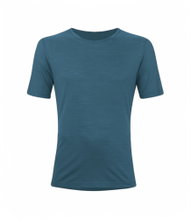 Koszulka turystyczna/rekreacyjna Löffler Merino-Tencel (wełna merino, oddychająca) petrolowa niebieska męska
