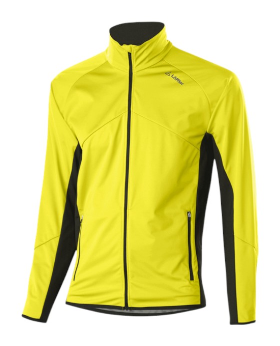 Löffler Softshelljacke Alpha WS Light (winddicht, atmungsaktiv) gelb Herren