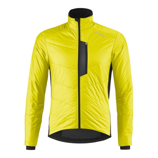 Löffler Fahrradjacke Bike Iso PL60 (PrimaLoft® Gold Isolation, winddicht, atmungsaktiv) lemon/schwarz Herren