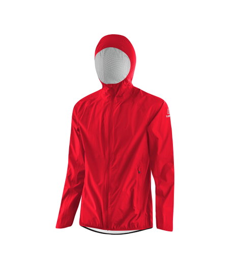 Löffler Kapuzenjacke Hooded WPM Pocket (wasserabweisend, winddicht) rot Herren
