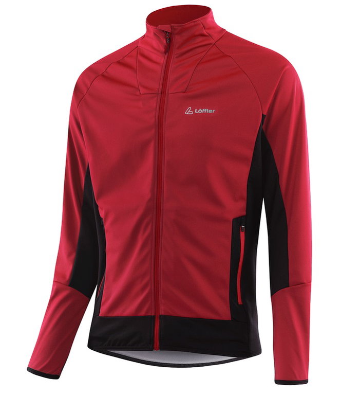 Löffler Softshell Jacket Verve Windstopper Light (windproof, lightweight) red men's