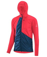 Löffler Fleece Jacket Windfleece Hoody (windproof, quick-drying) red/dark blue men's