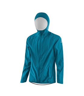 Löffler Kapuzenjacke Hooded WPM Pocket (wasserabweisend, winddicht) blau Herren