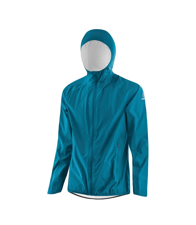Löffler Kapuzenjacke Hooded WPM Pocket (wasserabweisend, winddicht) blau Herren