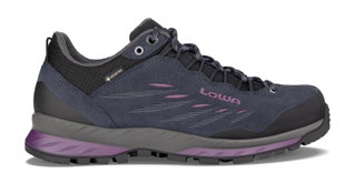 Lowa Wanderschuhe Delago GTX Low (Trekking, Spaltleder-Textil, wasserdicht) navyblau/beere Damen