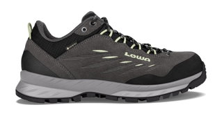 Lowa Wanderschuhe Delago GTX Low (Trekking, Spaltleder-Textil, wasserdicht) anthrazitgrau/mint Damen