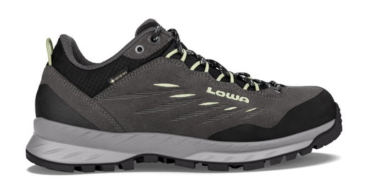 Lowa Wanderschuhe Delago GTX Low (Trekking, Spaltleder-Textil, wasserdicht) anthrazitgrau/mint Damen