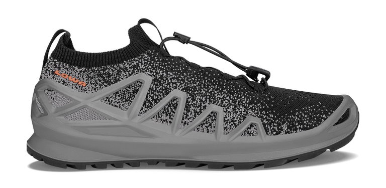 Lowa Sneaker-Laufschuhe Fusion Low (Strickmaterial, sockenähnlicher Einstieg) grau/schwarz Herren