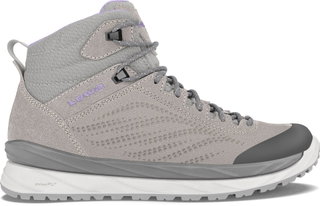 Lowa Alltag-Travelschuhe Malta Mid GTX (Veloursleder, wasserdicht) hellgrau Damen