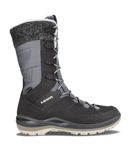 Lowa Winterstiefel Alba III GTX (Veloursleder, wasserdicht) anthrazitgrau/champagn Damen