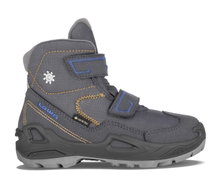 Lowa Winterschuhe Milo GTX (wasserdicht) anthrazitgrau/blau Kinder