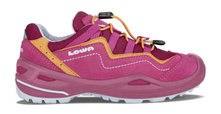 Lowa Multifunktionsschuhe Robin EVO GTX Low (wasserdicht, Veloursleder) fuchsiapink/mango Mädchen