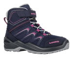 Lowa Winterschuhe Maddox Warm GTX Kid (wasserdicht) navyblau/pink Mädchen