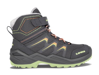 Lowa Winterschuhe Maddox Warm GTX Kid (wasserdicht) graphitgrau/mint Kinder