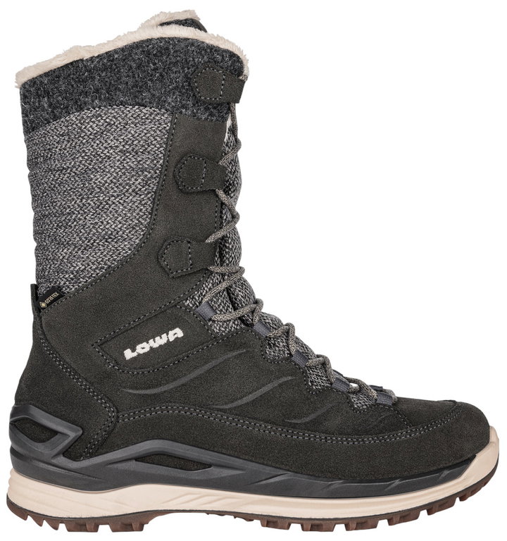 Lowa Winterstiefel Barina EVO GTX (Veloursleder, wasserdicht) 2025 anthrazitgrau/champagner Damen