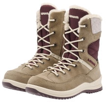 Lowa Winterstiefel Bianca High GTX (Veloursleder/Textil, wasserdicht) 2025 sandbraun/rot Kleinkinder
