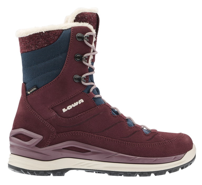 Lowa Winterstiefel Calceta EVO GTX (Veloursleder, wasserdicht) 2025 rot/navyblau Damen