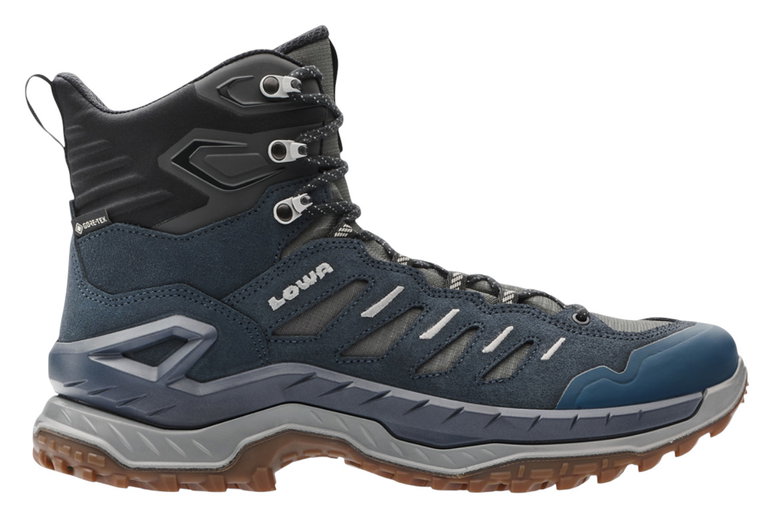 Lowa Wanderschuhe Innovo Mid GTX (All-Terrain, Veloursleder, wasserdicht) navyblau/grau Herren