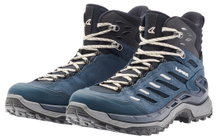 Lowa Wanderschuhe Innovo Mid GTX (All-Terrain, Veloursleder, wasserdicht) blau/grau Damen