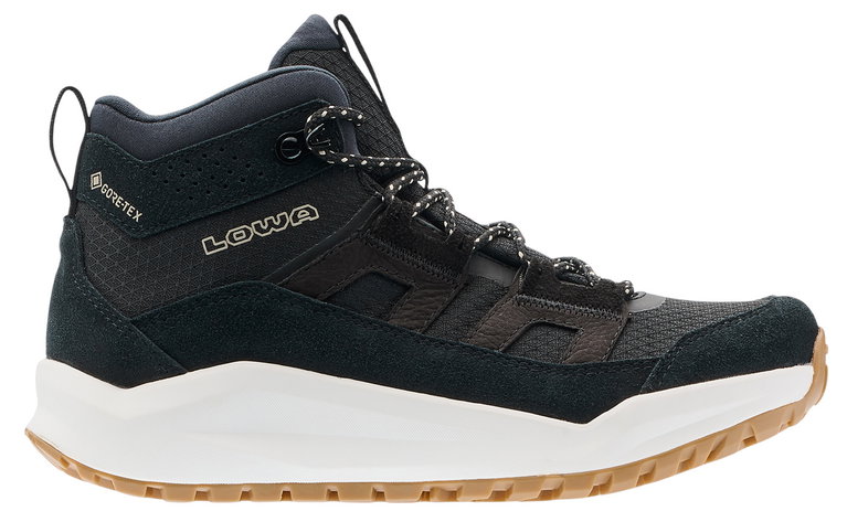 Lowa Wanderschuhe Kaloya Mid GTX (Nubukleder/Textil, wasserdicht) schwarz Damen