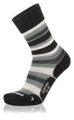Lowa Day Sock Crew Everyday (Merino/Cotton) grey/black striped - 1 pair