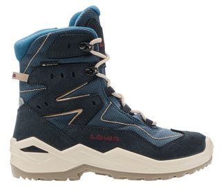 Lowa Winterstiefel Lino GTX High (Veloursleder/Textil, wasserdicht) 2025 navyblau/dune Kinder