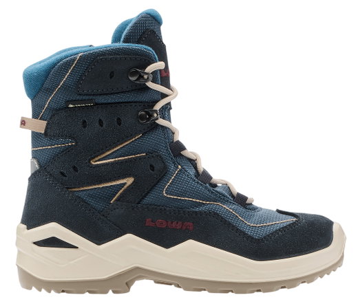 Lowa zimowe buty Lino GTX High (skóra zamszowa/tekstylia, wodoodporne) 2025 granatowy/piaszczysty dziecięce