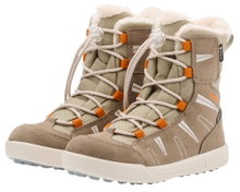 Lowa Winterstiefel Lucy 2 High GTX (Veloursleder/Textil, wasserdicht) sandbraun/orange Kinder