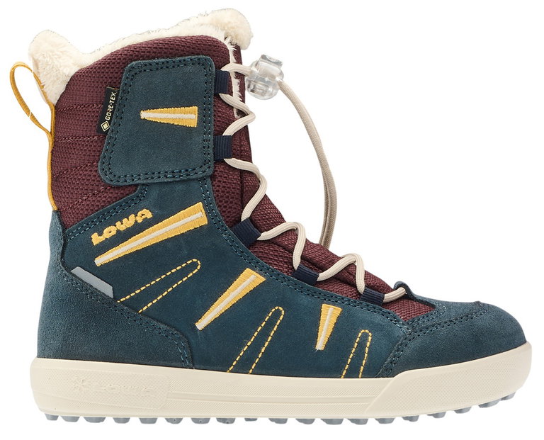Lowa Winterstiefel Lucy 2 High GTX (Veloursleder/Textil, wasserdicht) navyblau/rot Kleinkinder